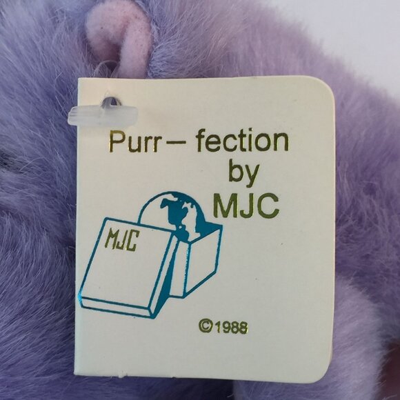 MJC Purr-fection Purple Hippopotamus Plush 5" Stuffed Animal Toy Vintage 1997 - Picture 5 of 8